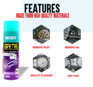 Koby Power Spray Cvt/fi Throttle Body Cleaner In 450ml/600ml