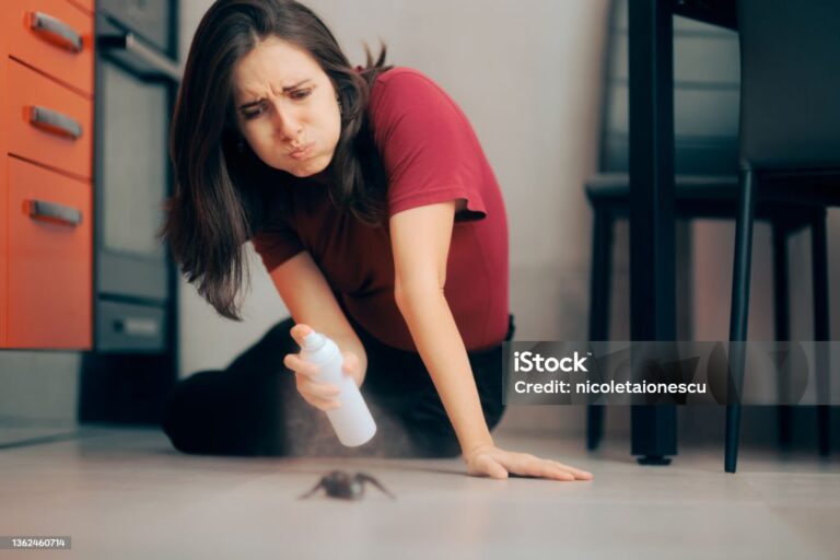 Struggling to kill insect with bug spray