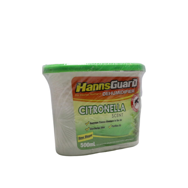HANNSGUARD DEHUMIDIFIER CITRONELLA 500ML WEB8 HANNSGUARD DEHUMIDIFIER CITRONELLA 500ML