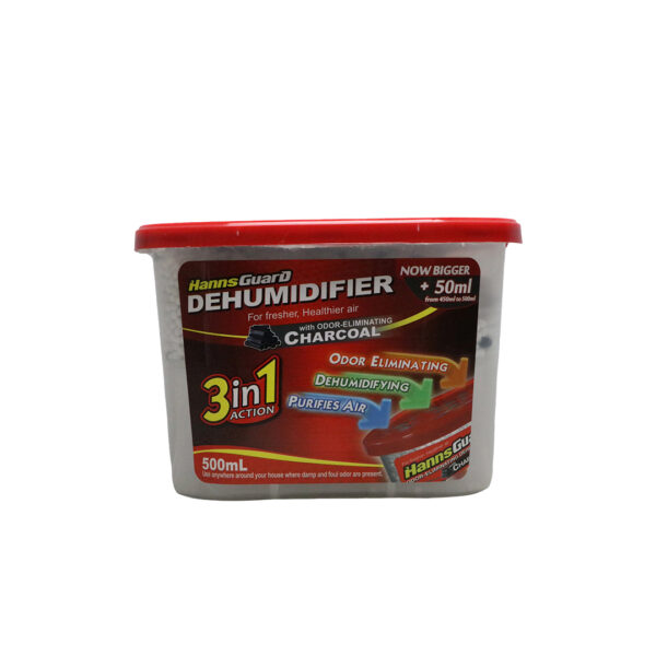 HANNSGUARD DEHUMIDIFIER W CHARCOAL 500ML WEB1 HANNSGUARD DEHUMIDIFIER W CHARCOAL 500ML