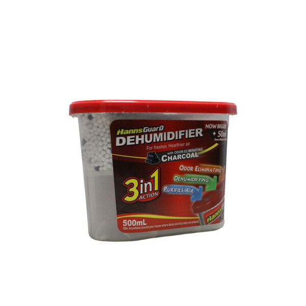 HANNSGUARD DEHUMIDIFIER W CHARCOAL 500ML WEB8 HANNSGUARD DEHUMIDIFIER W CHARCOAL 500ML