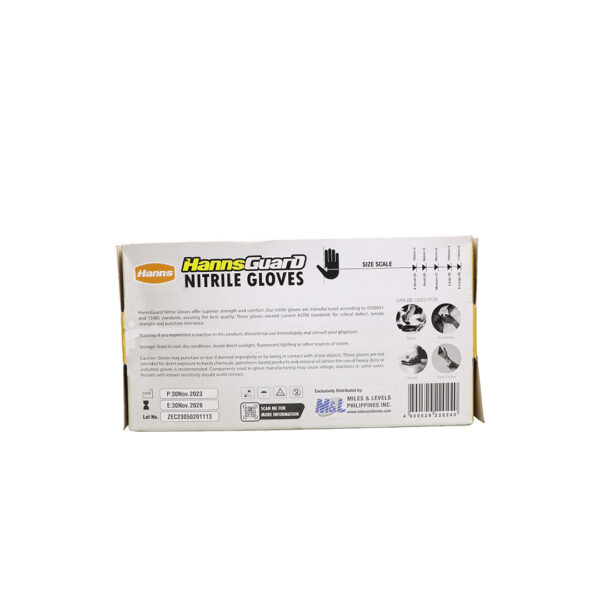 HANNSGUARD NITRILE GLOVES (SMALL , MEDIUM, LARGE)