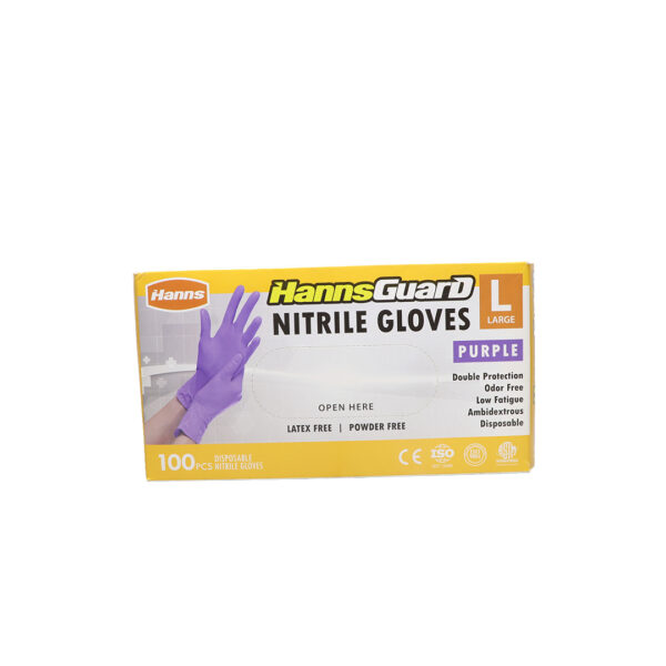 HANNSGUARD NITRILE GLOVES (SMALL , MEDIUM, LARGE)