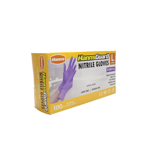 HANNSGUARD NITRILE GLOVES (SMALL , MEDIUM, LARGE)