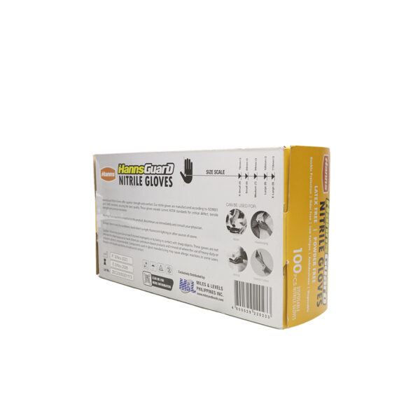 HANNSGUARD NITRILE GLOVES (SMALL , MEDIUM, LARGE)