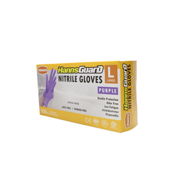 HANNSGUARD NITRILE GLOVES (SMALL , MEDIUM, LARGE)