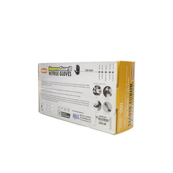 HANNSGUARD NITRILE GLOVES (SMALL , MEDIUM, LARGE)
