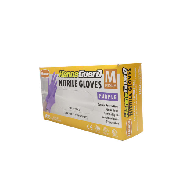 HANNSGUARD NITRILE GLOVES (SMALL , MEDIUM, LARGE)